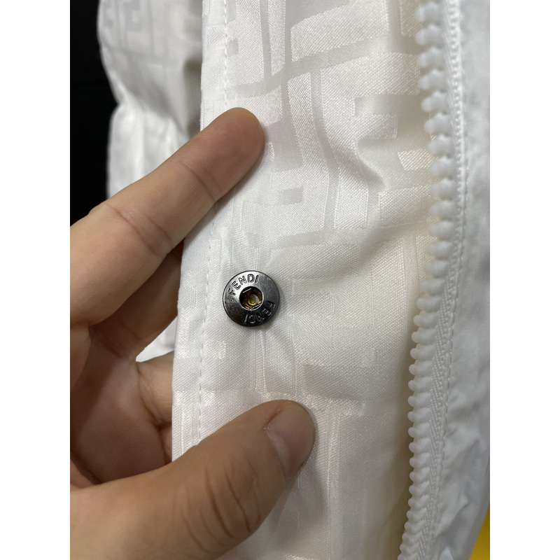 F**di down jacket technical fabric down jacket white