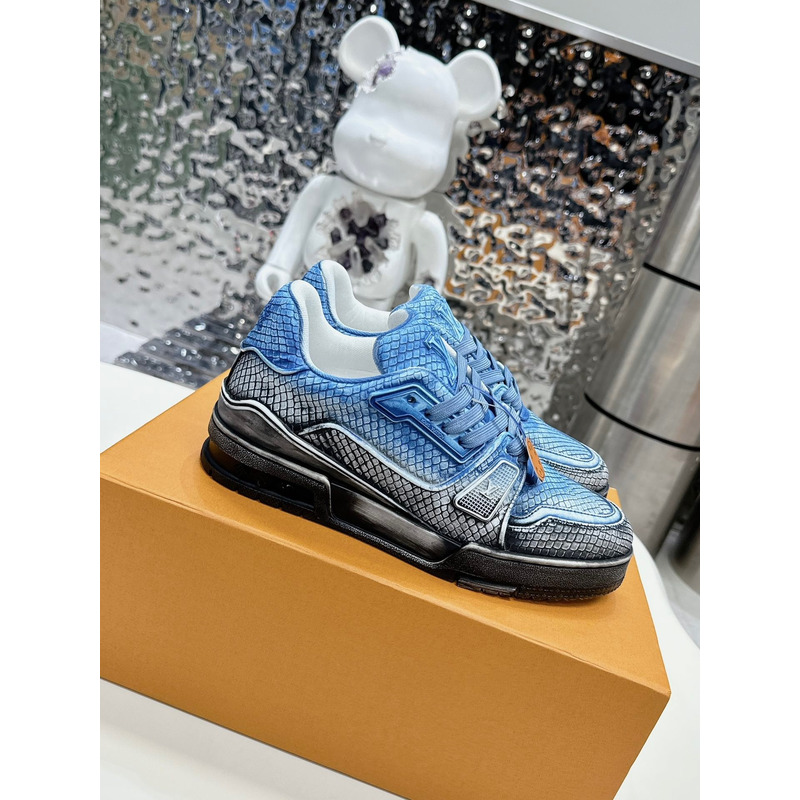 l**is V*t*n trainer sneaker in blue/black