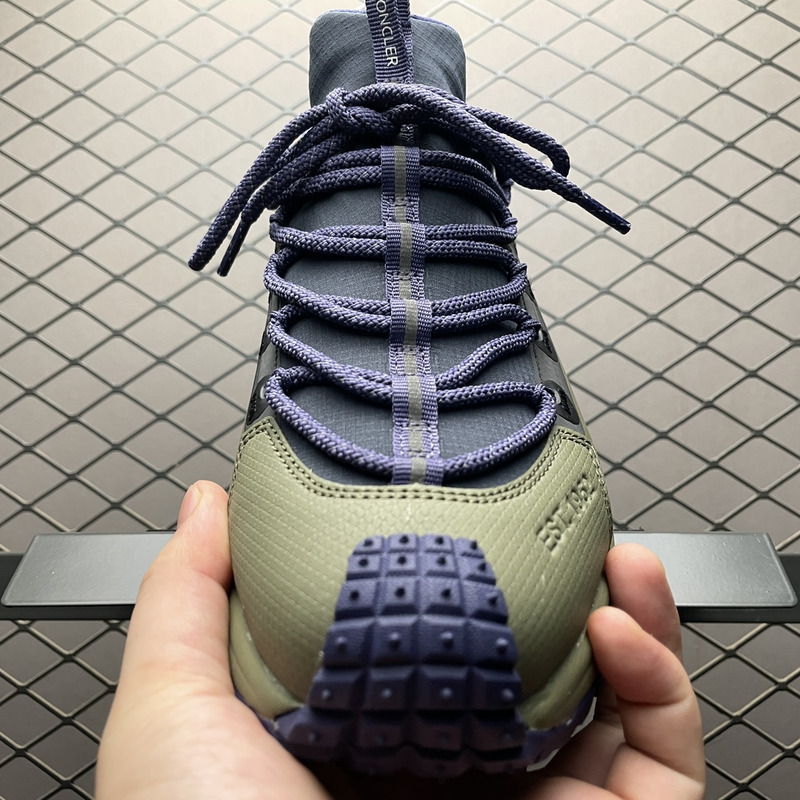 Moncler Trailgrip Lite2 Logo Print Ripstop And Rubber Sneakers Dark Blue