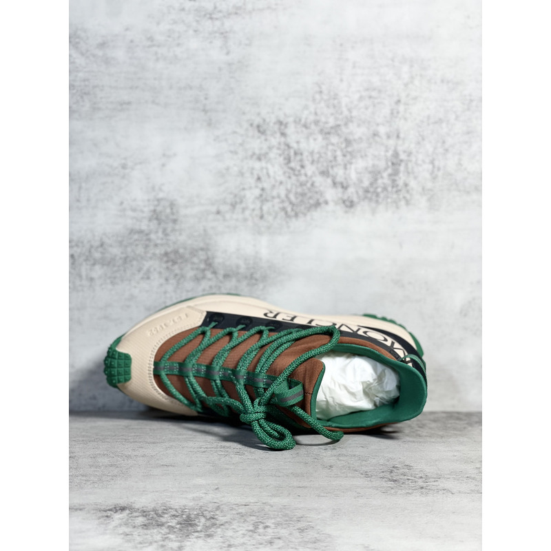 Moncler Trailgrip Lite2 Logo Print Ripstop And Rubber Sneakers Green