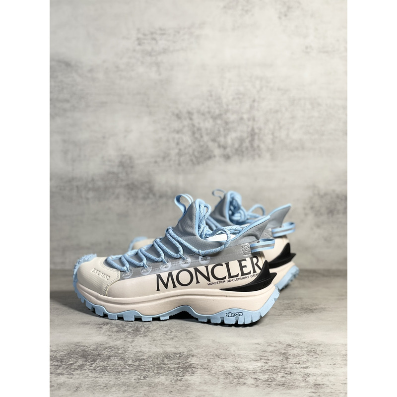 Moncler Trailgrip Lite2 Logo Print Ripstop And Rubber Sneakers Blue