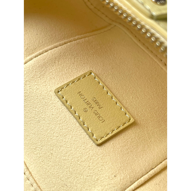 l**is V*t*n vanity chain pouch in yellow