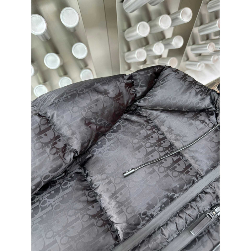 D*or oblique puffer jacket in black