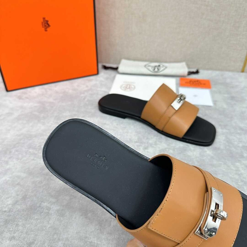 H**mes giulia sandal in brown