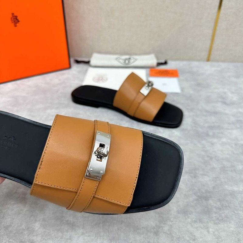 H**mes giulia sandal in brown