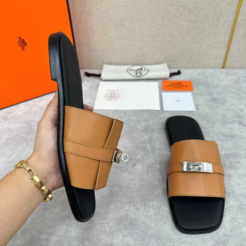 H**mes giulia sandal in brown