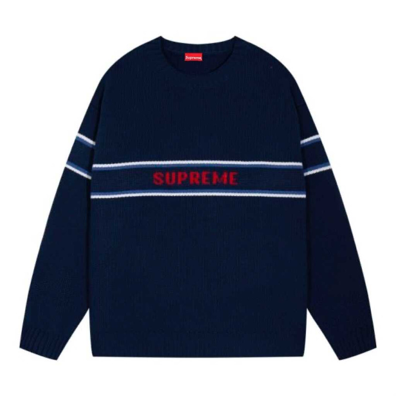 S*p*e S*p*e chest stripe sweater navy