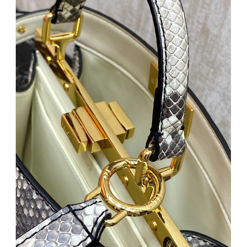 F**di peekaboo python bag in gray