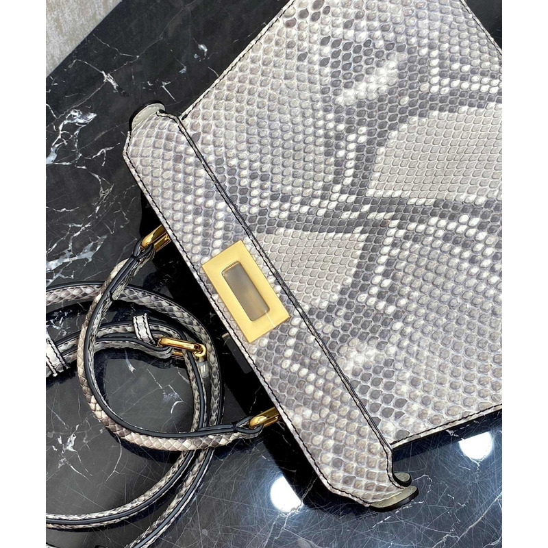 F**di peekaboo python bag in gray