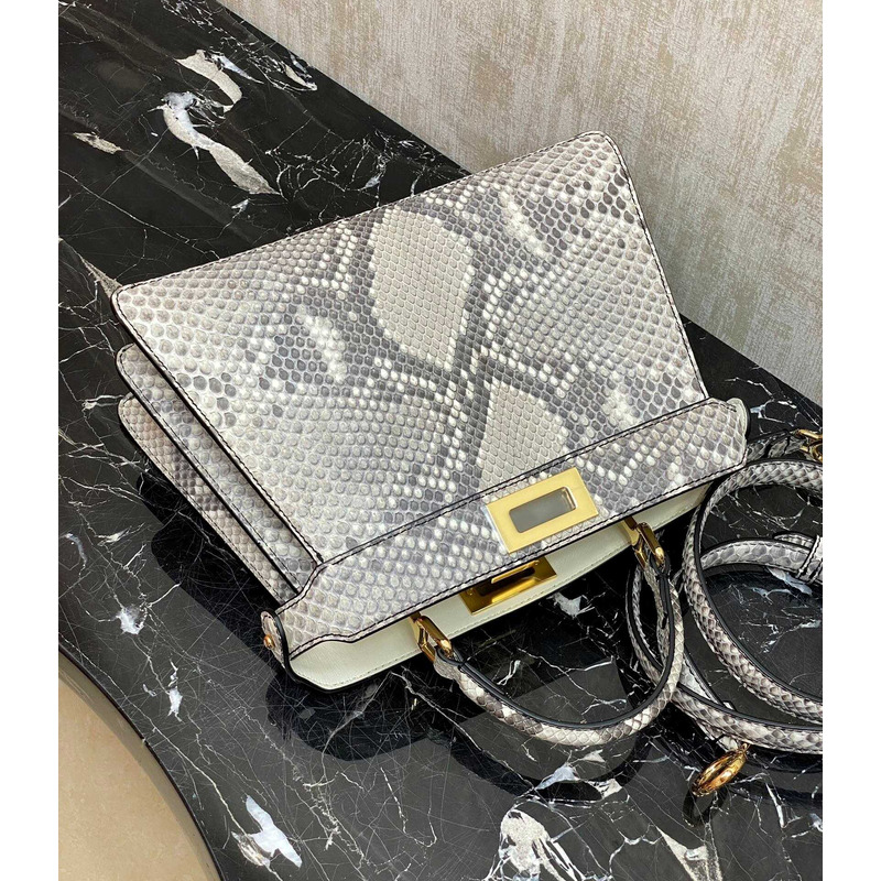 F**di peekaboo python bag in gray