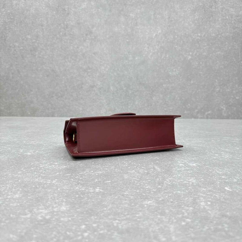 Jacquemus Le Grand Bambino Flap Bag Burgandy