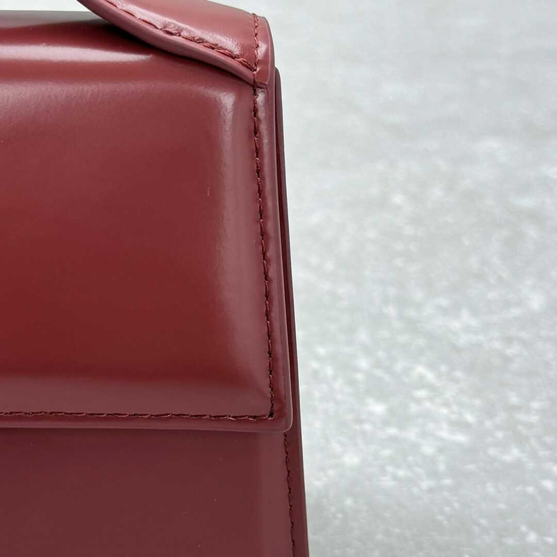 Jacquemus Le Grand Bambino Flap Bag Burgandy