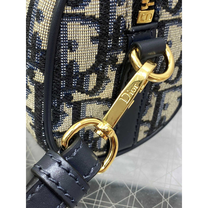 D*or groove 16 mini bag blue D*or oblique jacquard