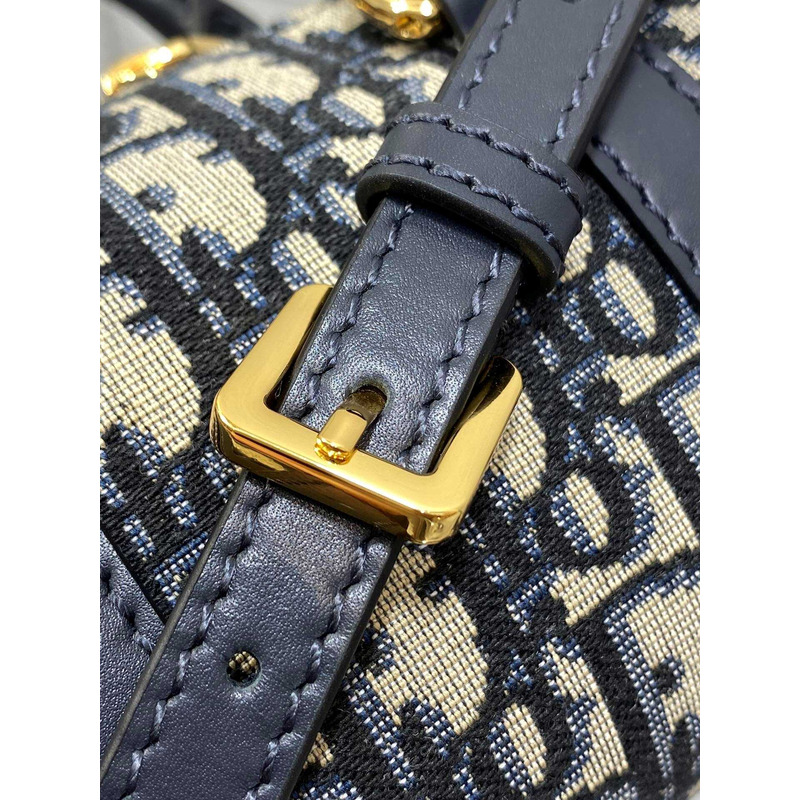 D*or groove 16 mini bag blue D*or oblique jacquard