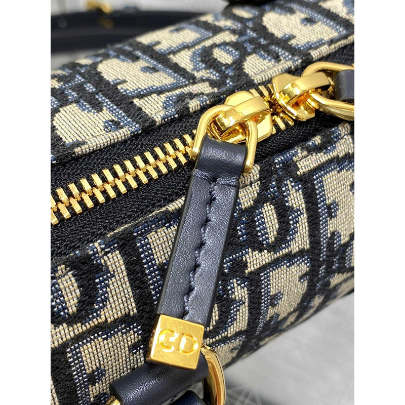 D*or groove 16 mini bag blue D*or oblique jacquard