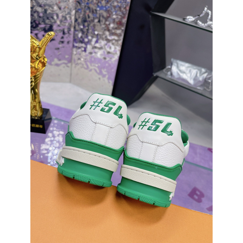 l**is V*t*n trainer sneaker green and white