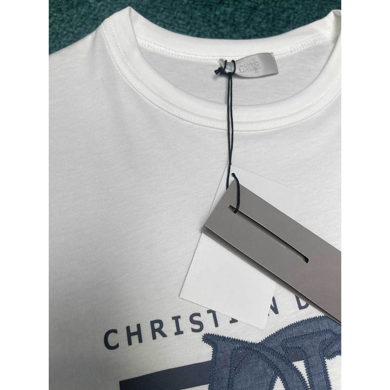 D*or relaxed-fit t-shirt white cotton jersey