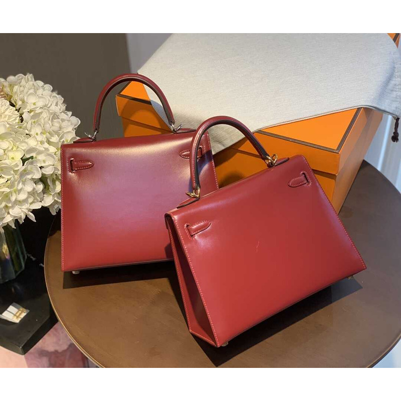 H**mes kelly 25 rouge h sellier sombrero silver hardware red