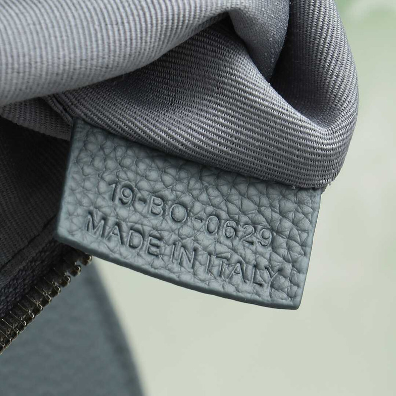 saddle bag grey D*or gravity leather and black grained calfskin