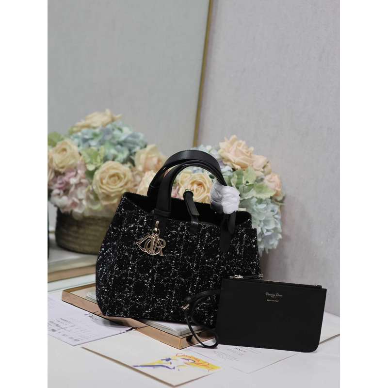 D*or small toujours bag black cannage tweed