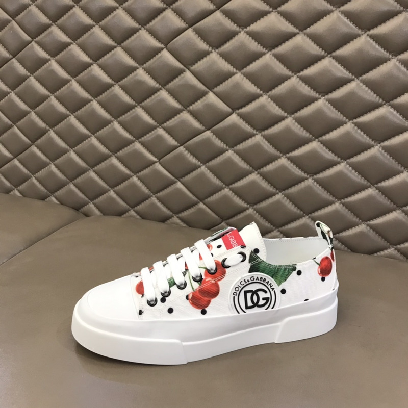 Dolce & Gabbana  ModeSens Portofino Cherry Polka Dot Low-top Sneakers In Cherry Poi