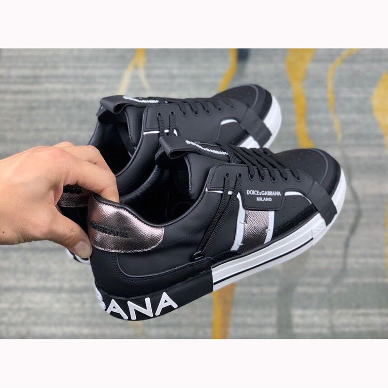 Dolce & Gabbana Calfskin 2Zero custom sneakers in black