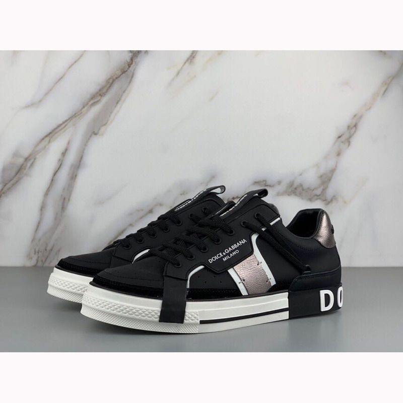 Dolce & Gabbana Calfskin 2Zero custom sneakers in black
