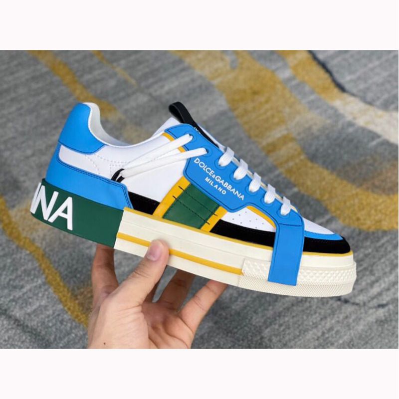 Dolce & Gabbana Calfskin 2Zero custom sneakers in blue