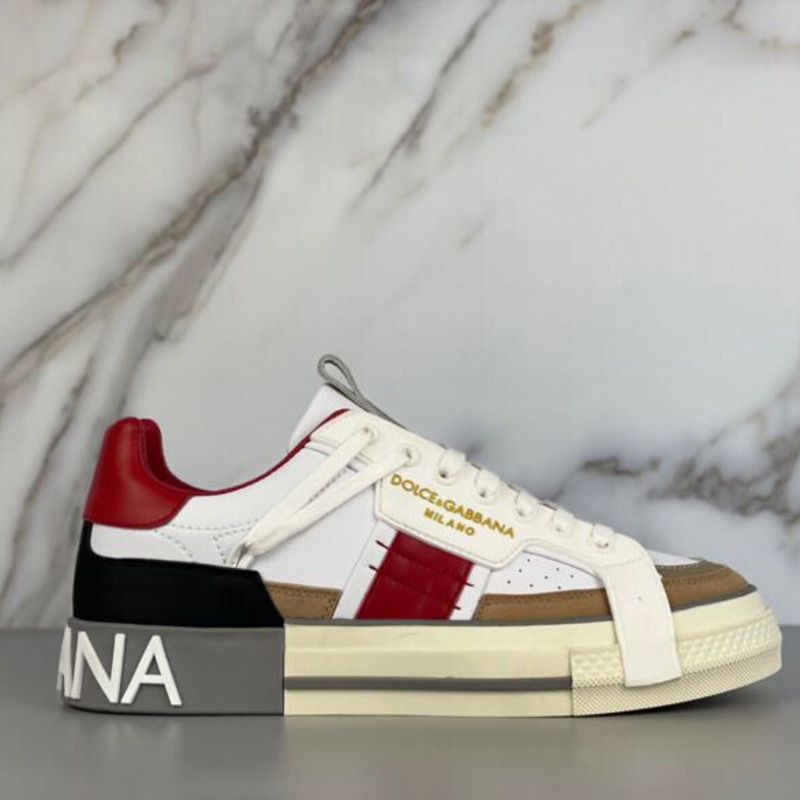 Dolce & Gabbana Calfskin 2Zero custom sneakers in red