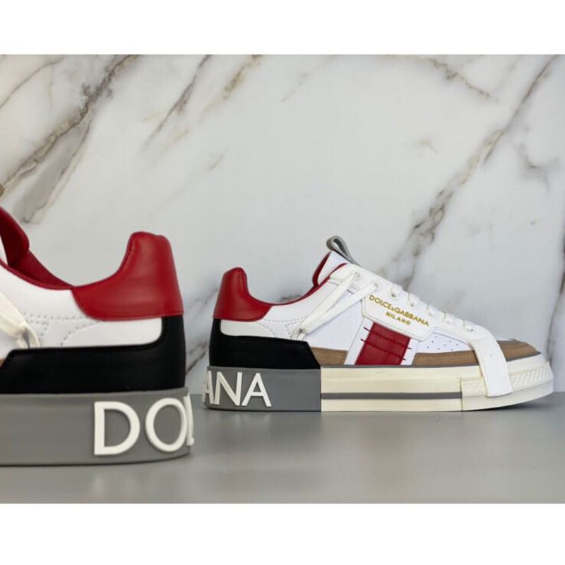 Dolce & Gabbana Calfskin 2Zero custom sneakers in red