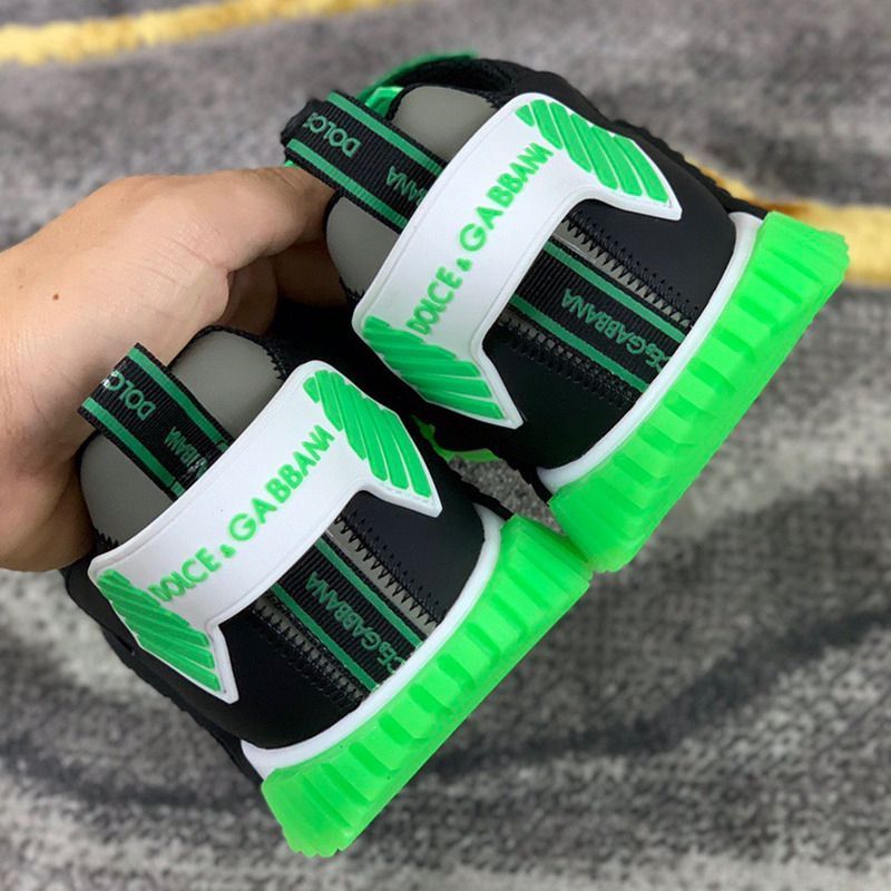 Dolce & Gabbana Black & Green NS1 Slip-on Sneakers