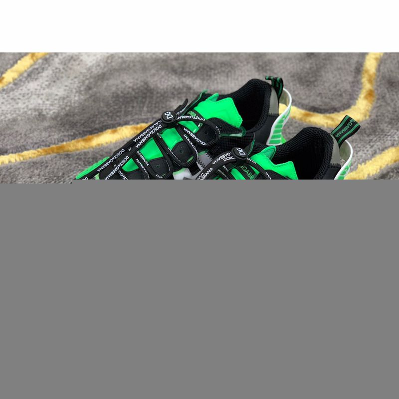 Dolce & Gabbana Black & Green NS1 Slip-on Sneakers