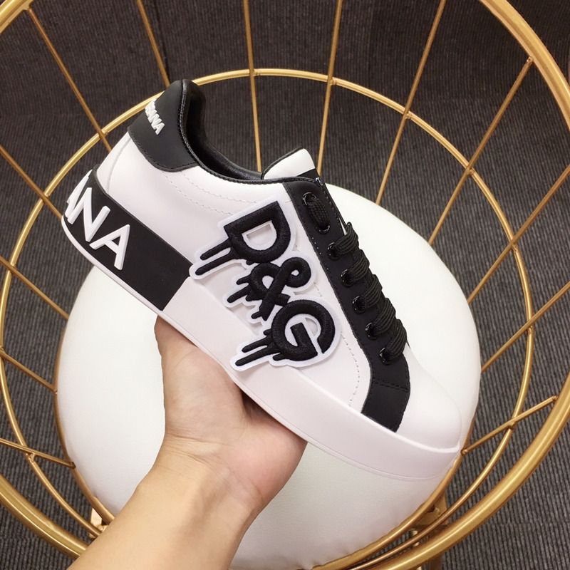 Dolce & Gabbana Portofino Sneakers in Printed Calfskin Nappa