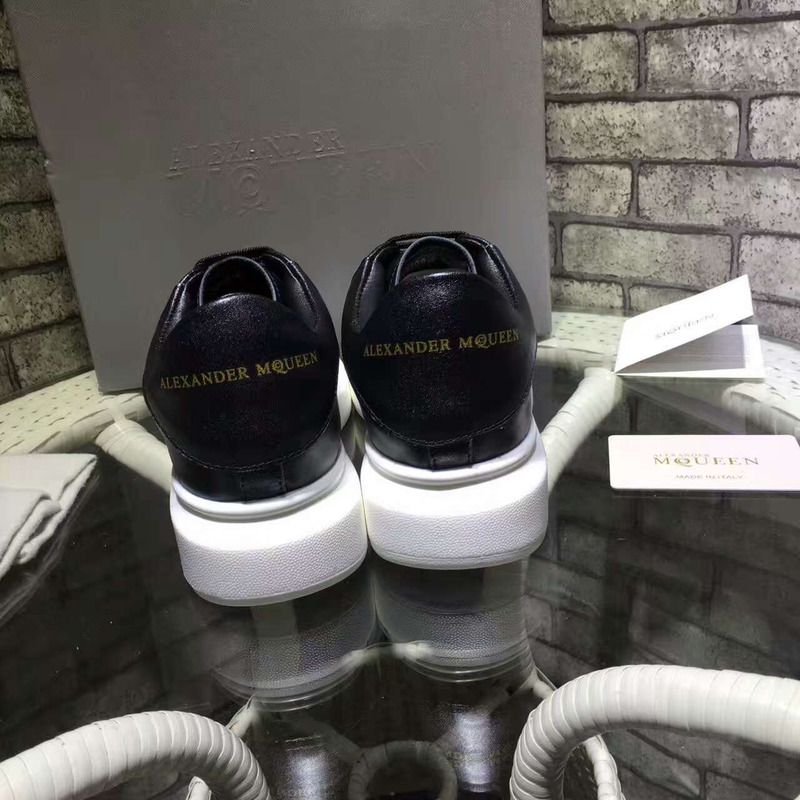 Alexander McQueen Black Leather Sneakers