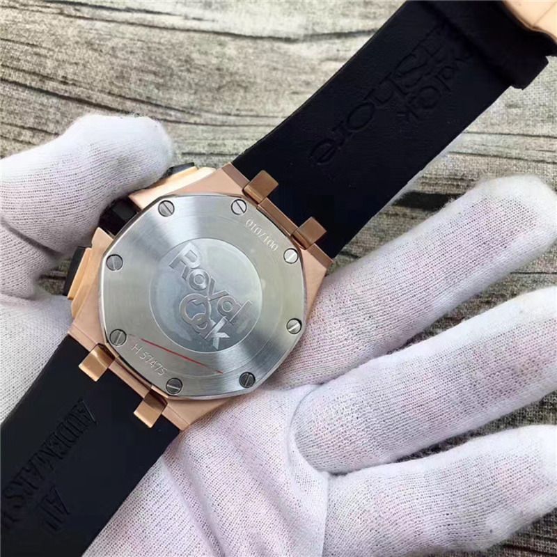 Amiri Audemars Piguet Royal Oak Chronograph Mens Black Strap Watch