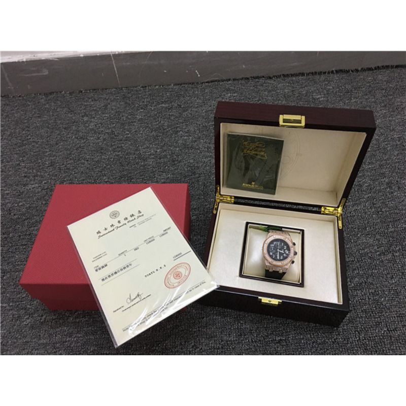 Amiri Audemars Piguet Royal Oak Offshore Jewelly Mens Black Strap Black Dial Watch