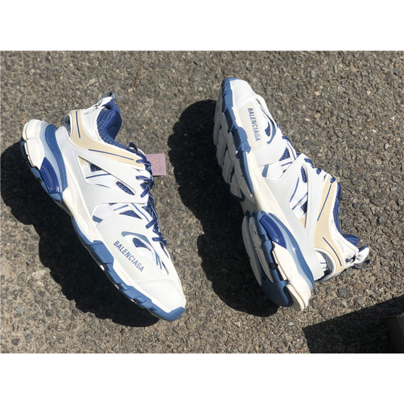 Ba*len*cia*ga 3.0 white cyan blue sneakers men women