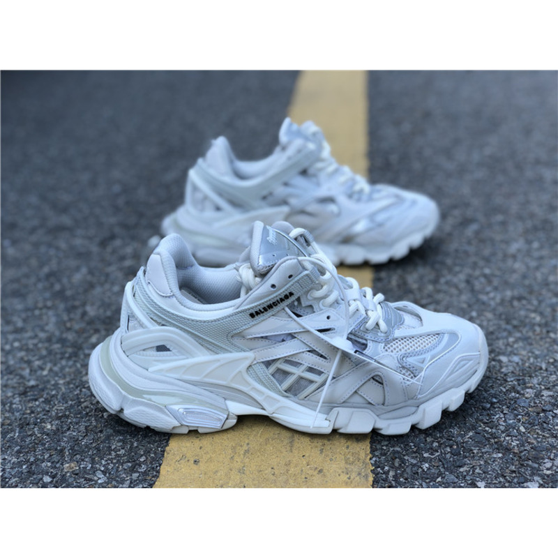 Ba*len*cia*ga 4.0 white gray sneakers men women