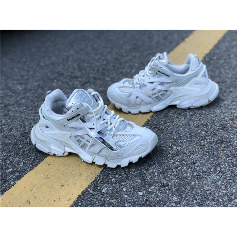 Ba*len*cia*ga 4.0 white gray sneakers men women