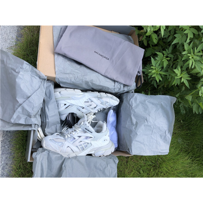 Ba*len*cia*ga 4.0 white gray sneakers men women