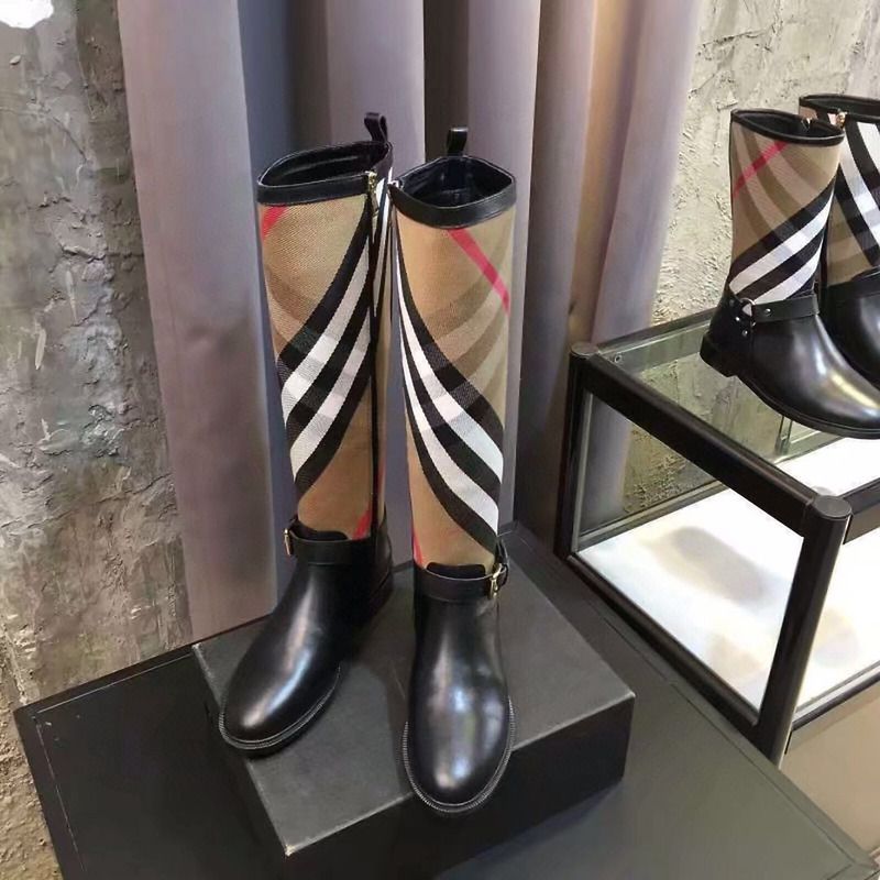 B**rry house check rubber rain boots