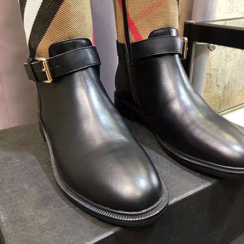 B**rry house check rubber rain boots