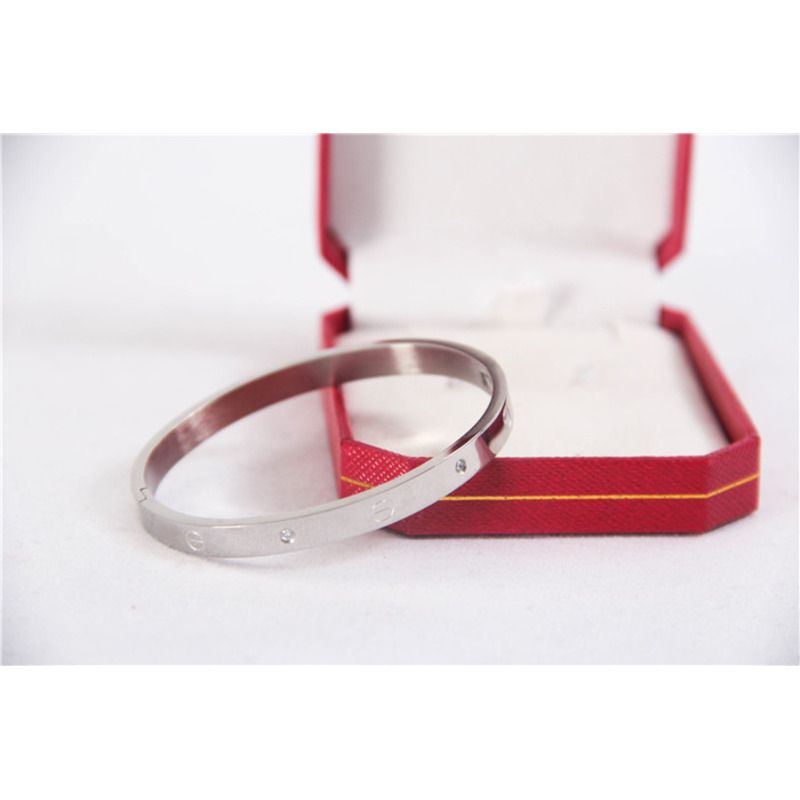 cartier love 6 Di*m*nd bangle silver bracelet