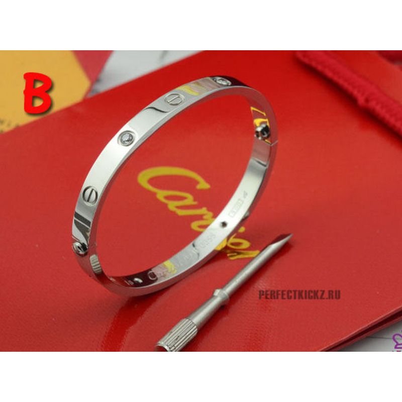 cartier classic love silver bracelet with Di*m*nds