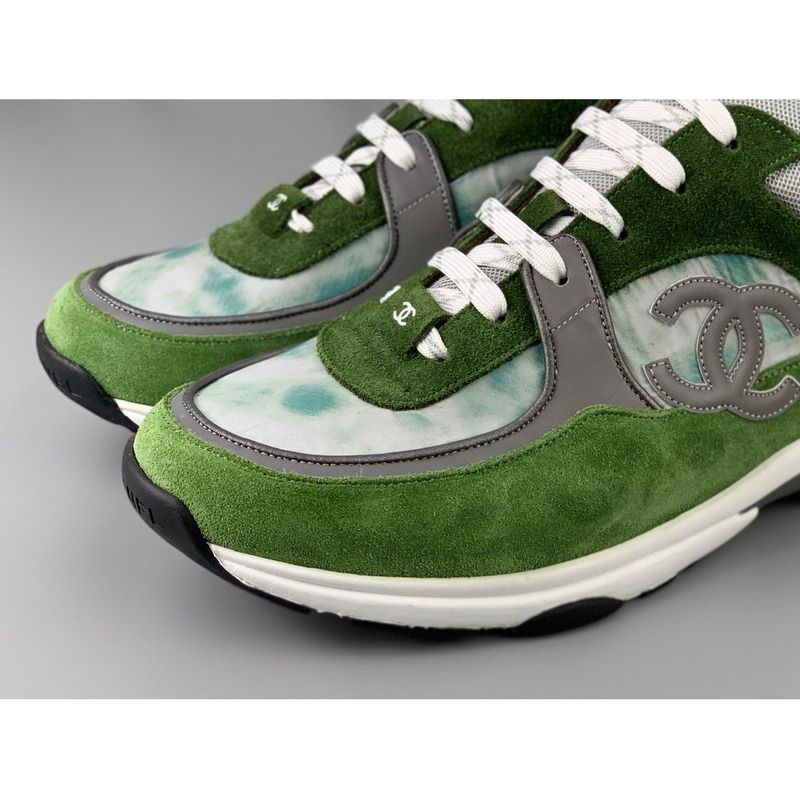 Ch*el sneakers suede nylon reflective