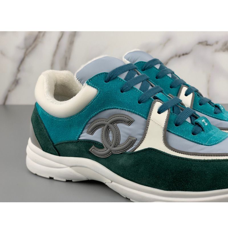 Ch*el sneakers suede nylon reflective