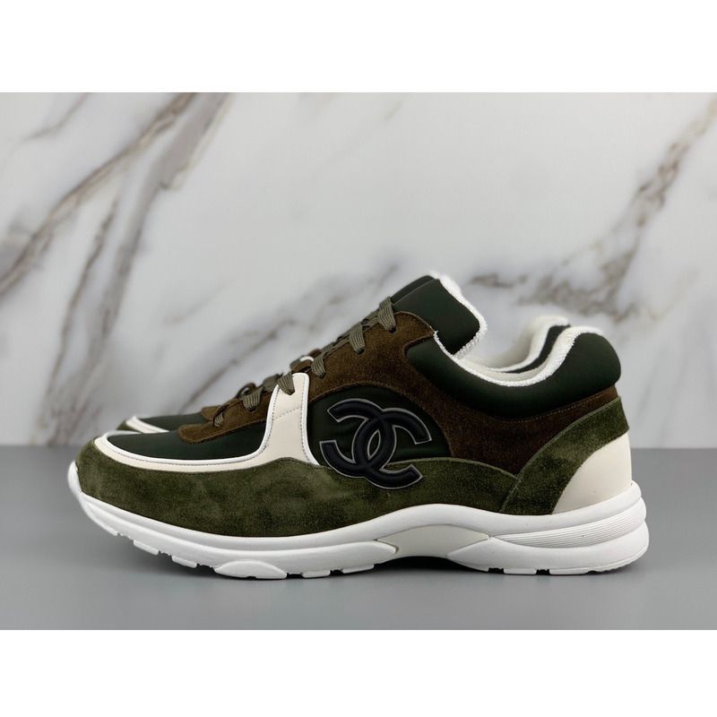 Ch*el sneakers suede nylon reflective