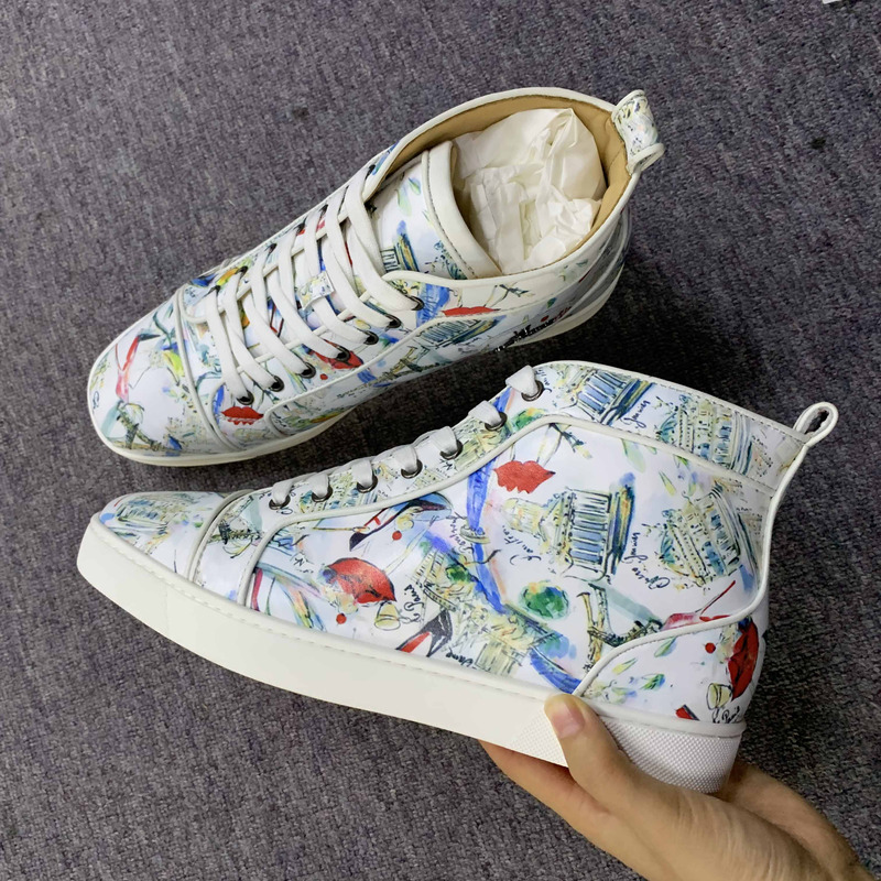 ch**an louboutin S*per perfect l**is junior high-top trainers