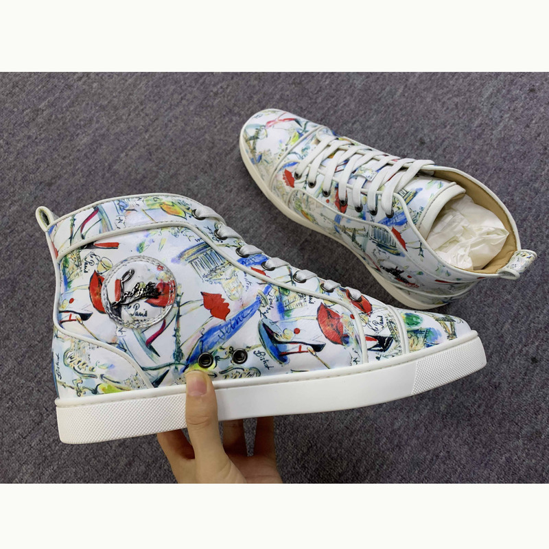 ch**an louboutin S*per perfect l**is junior high-top trainers