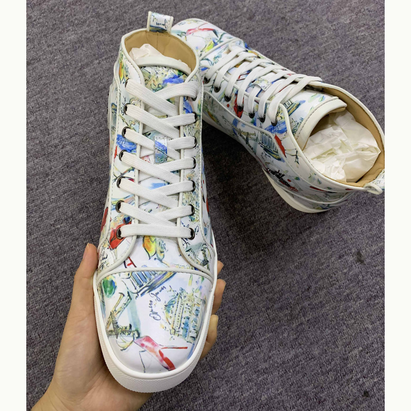 ch**an louboutin S*per perfect l**is junior high-top trainers